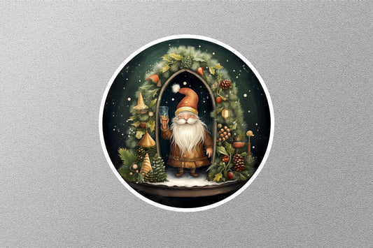 Old Gnomes Winter Holiday Sticker