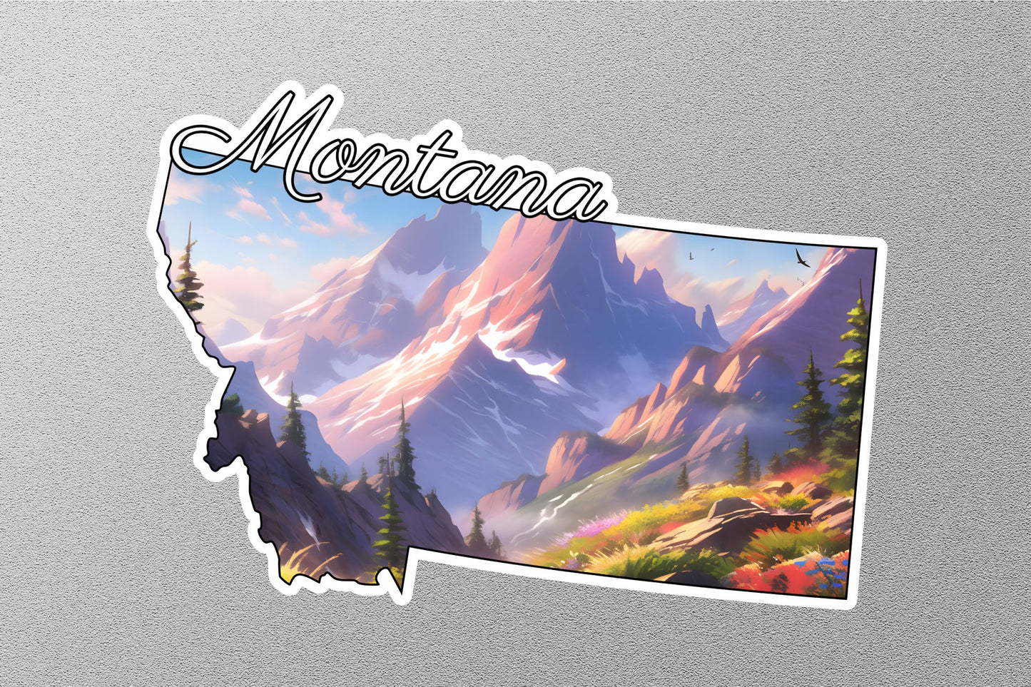 Montana Map State Sticker