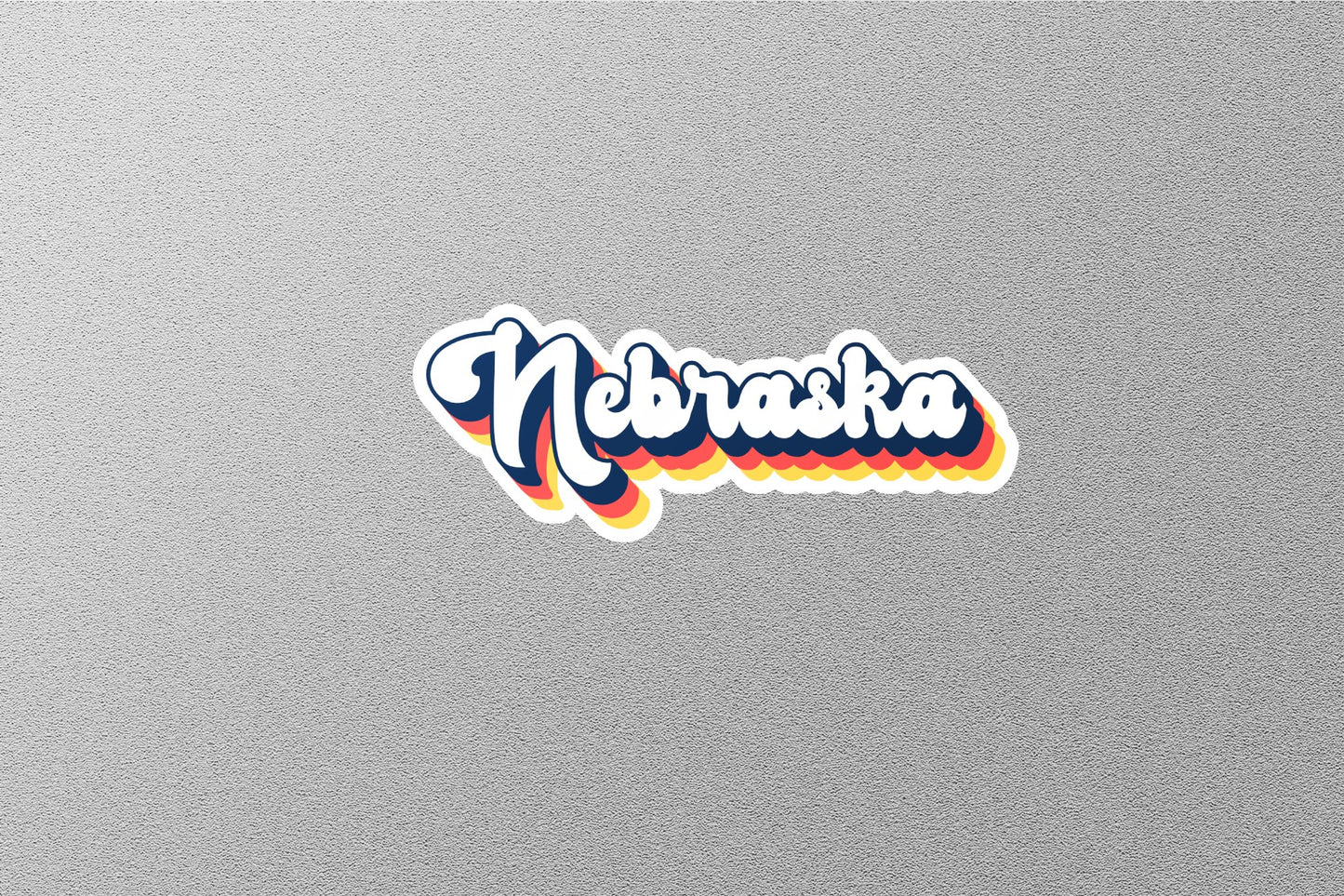 Retro Nebraska State Sticker