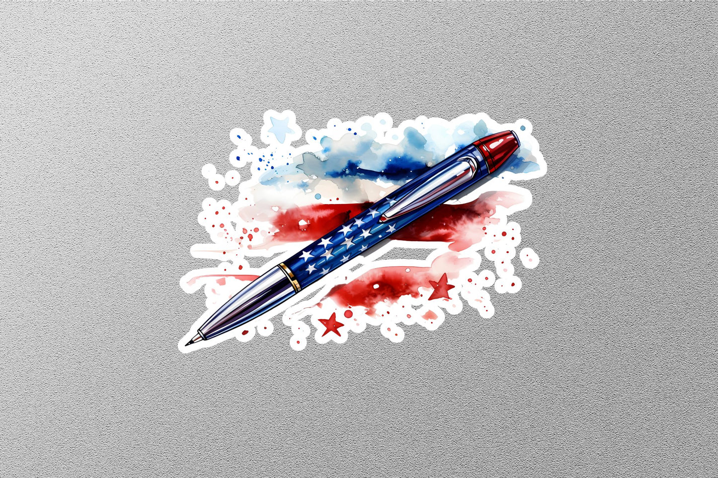 American Flag Ball Point Sticker