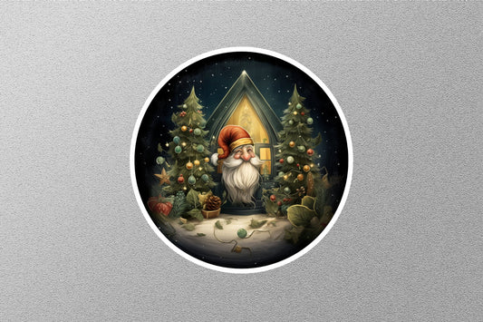 Forest Gnomes Winter Holiday Sticker