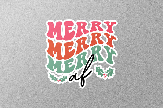 Merry Af Christmas Sticker