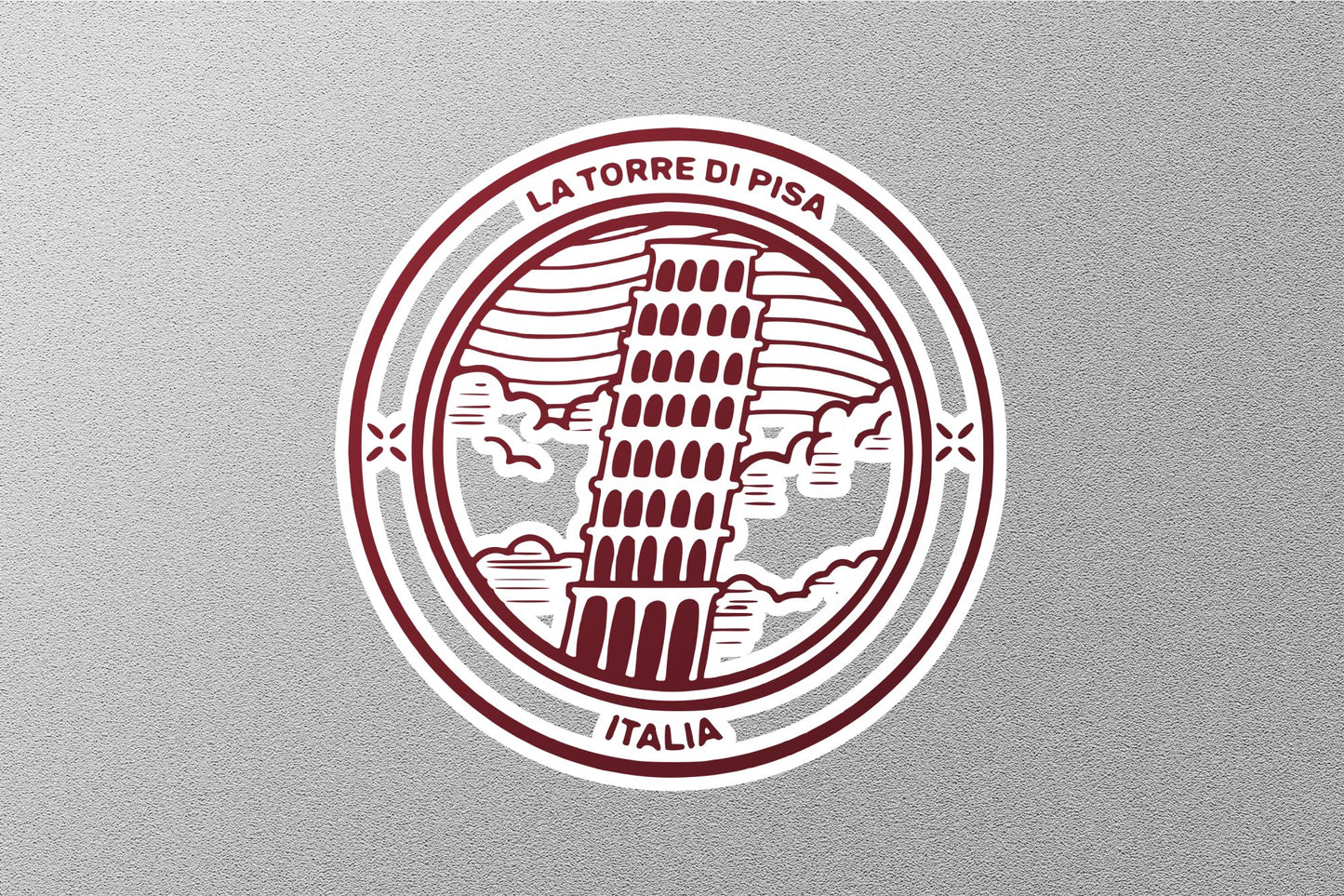 Wholesale Pisa Italy Travel Stamp Sticker