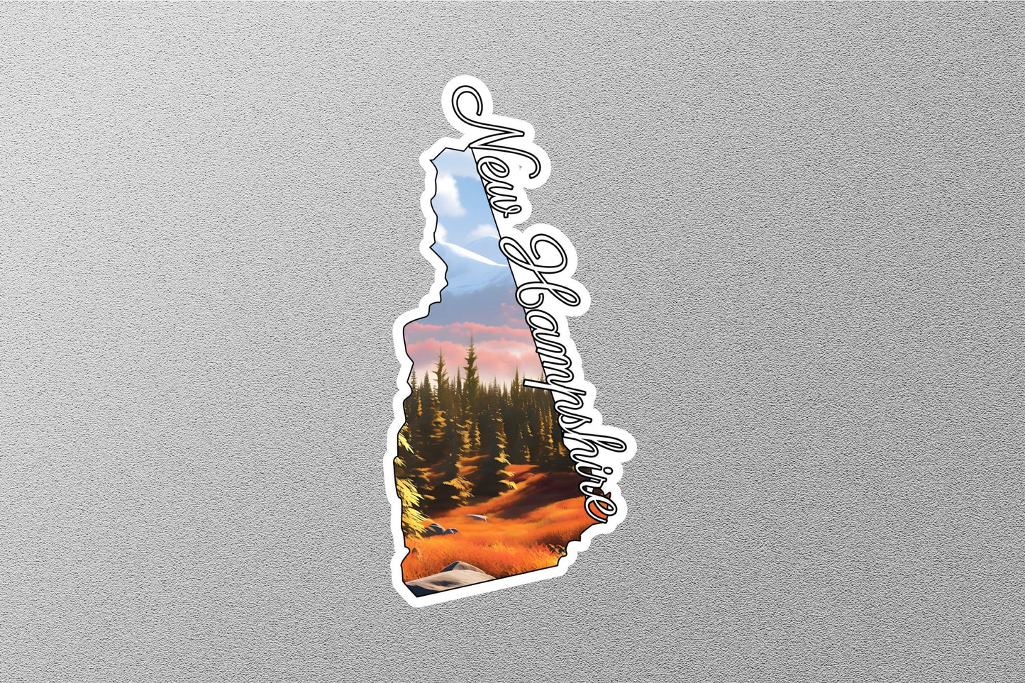 New Hampshire Map State Sticker