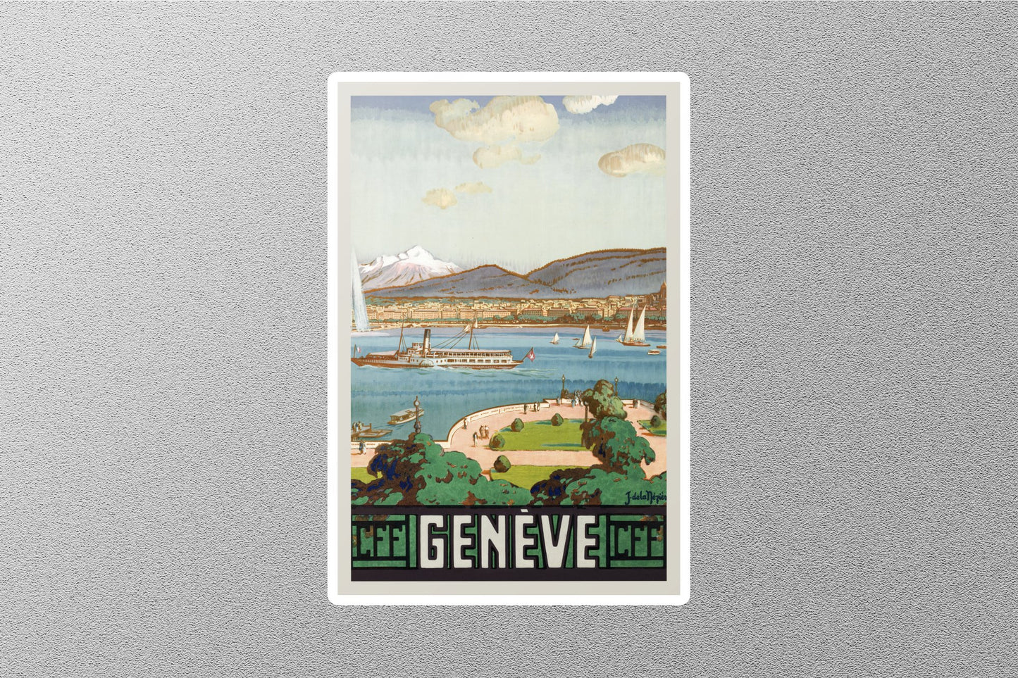 Wholesale Vintage Genève Park Travel Sticker