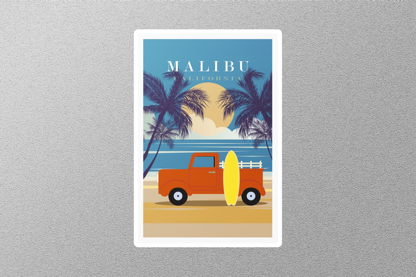 Vintage Malibu California Travel Sticker