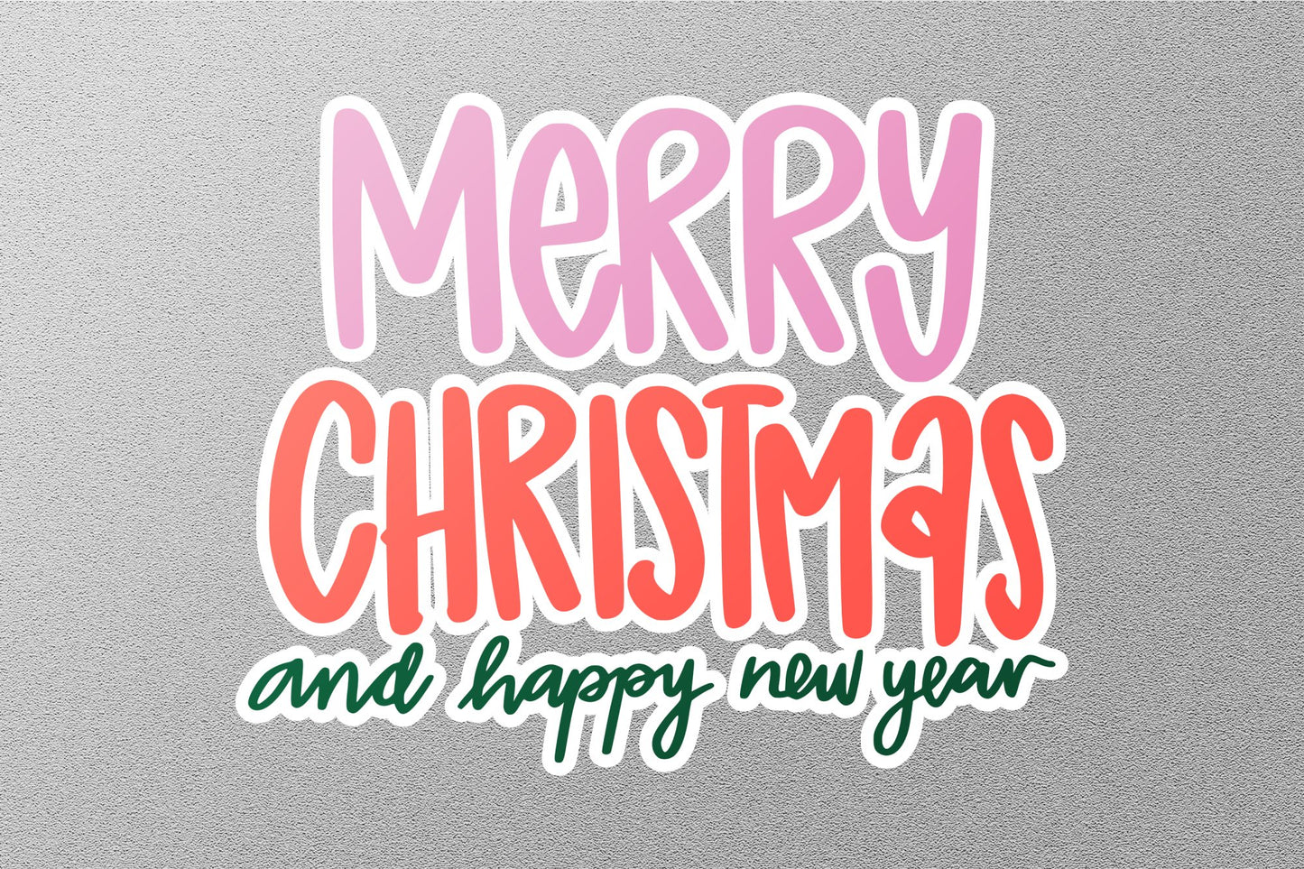 Happy New Year And Merry Christmas Sticker