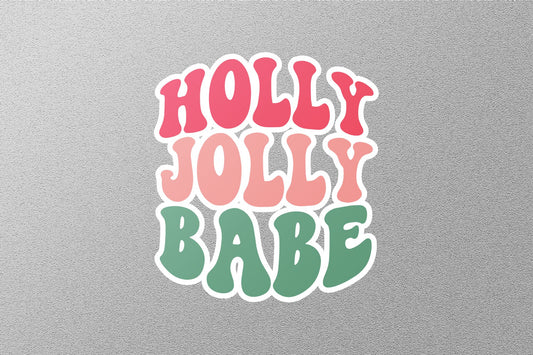 Holly Jolly Babe Christmas Sticker