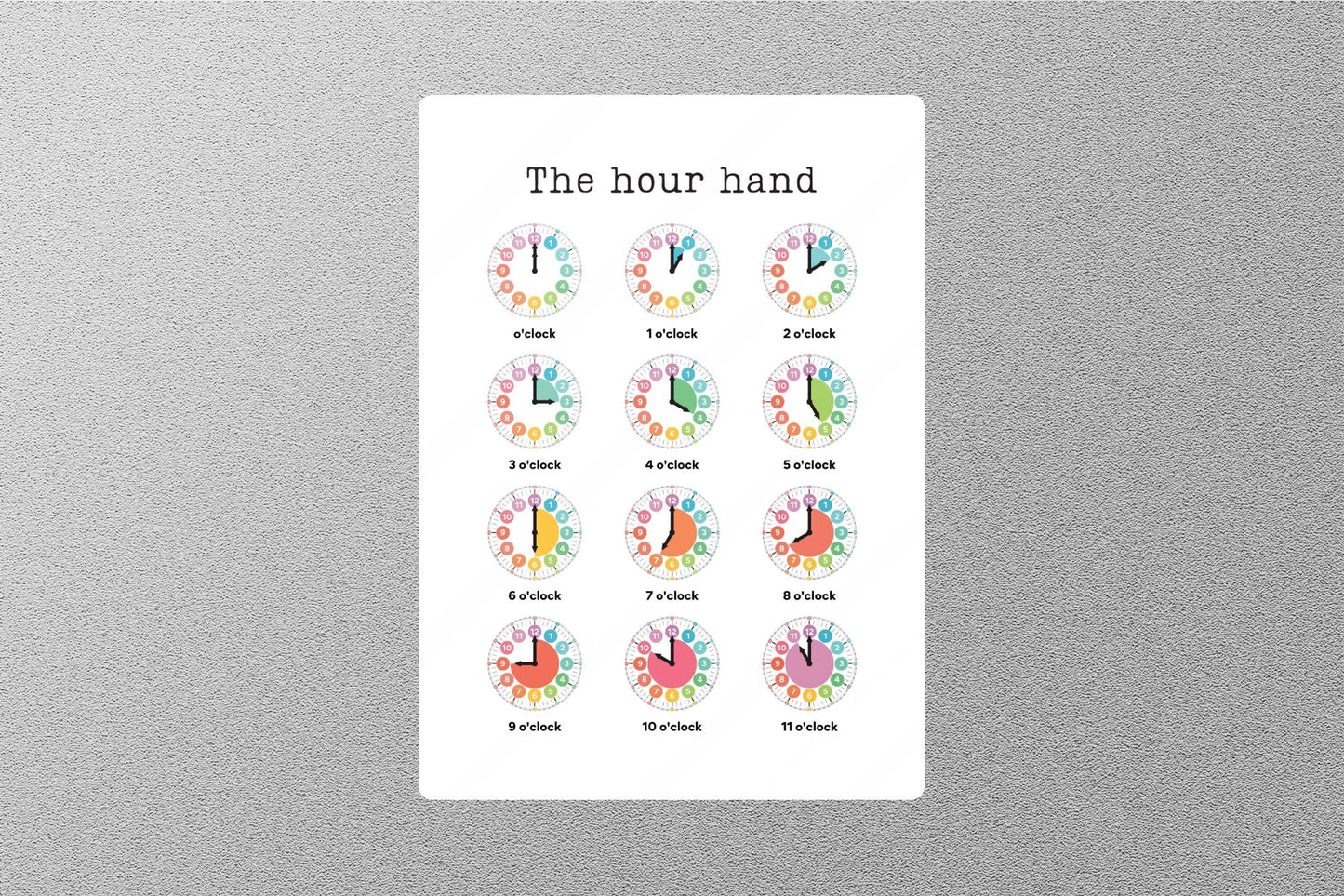 The Hour Hand Education Sticker