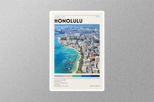 Honolulu USA Travel Sticker