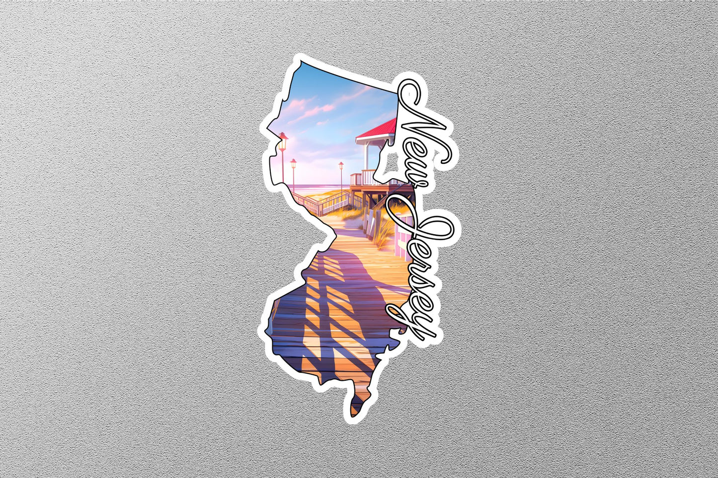 New Jersey Map State Sticker