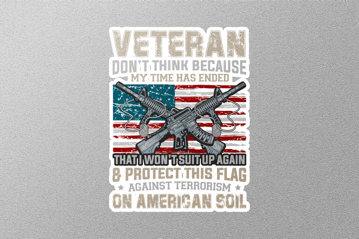 Veteran American Flag Sticker