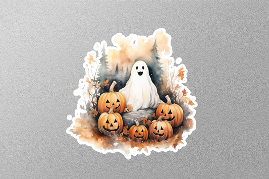 Ghost Pumpkin Halloween Sticker