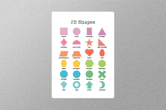 2D Shapes Education Sticker