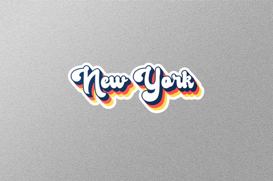 Retro New York State Sticker