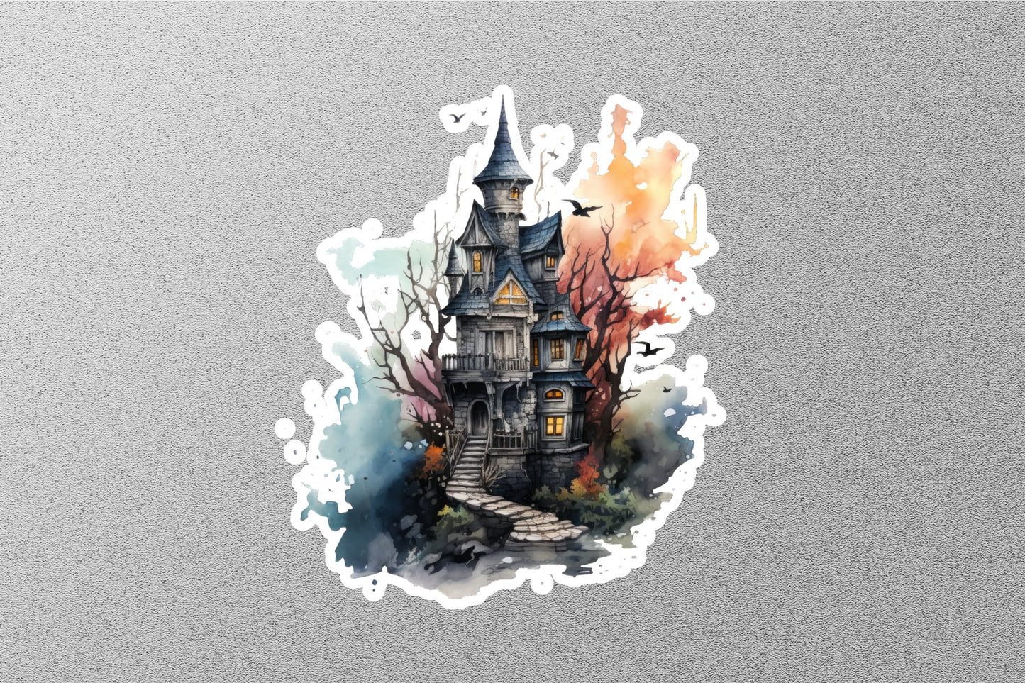 Horror House Halloween Sticker
