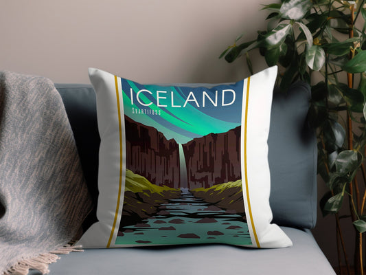 Vintage Iceland 2 Throw Pillow