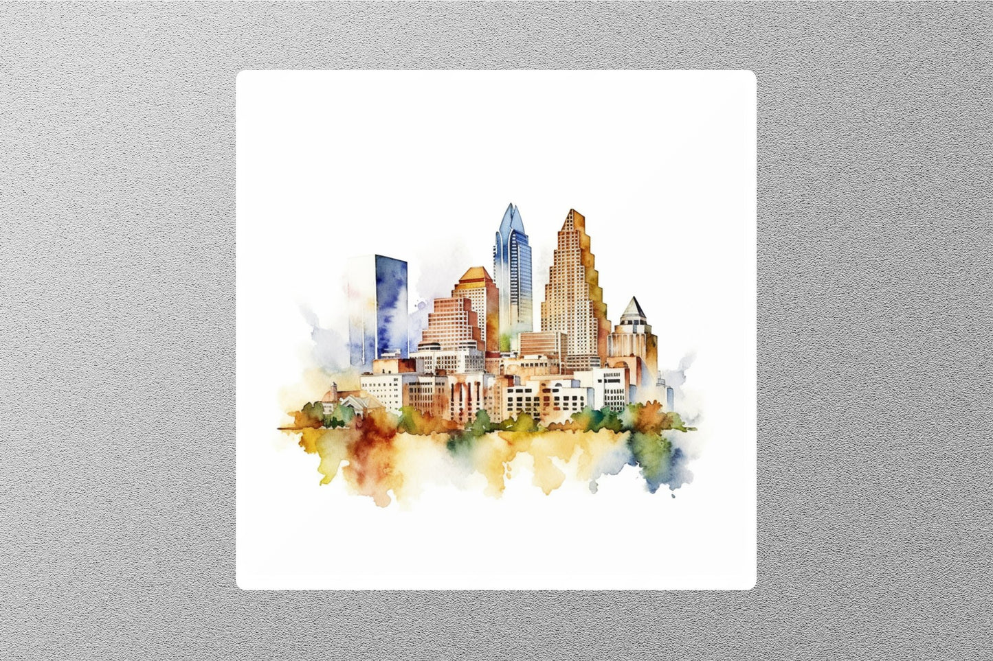 Atlanta Skyline Watercolor Travel Sticker