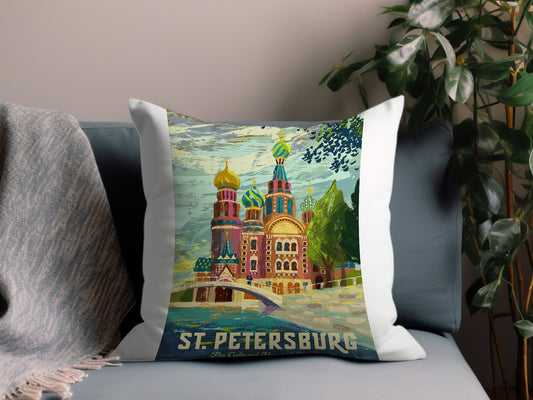 Vintage St. Petersburg Throw Pillow