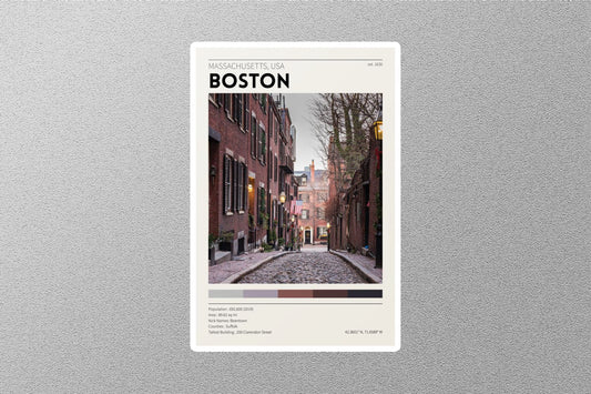 Boston USA Travel Sticker