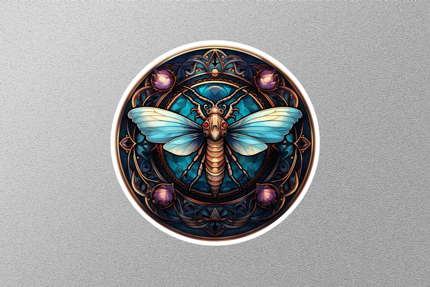 Dragonfly Winter Holiday Sticker