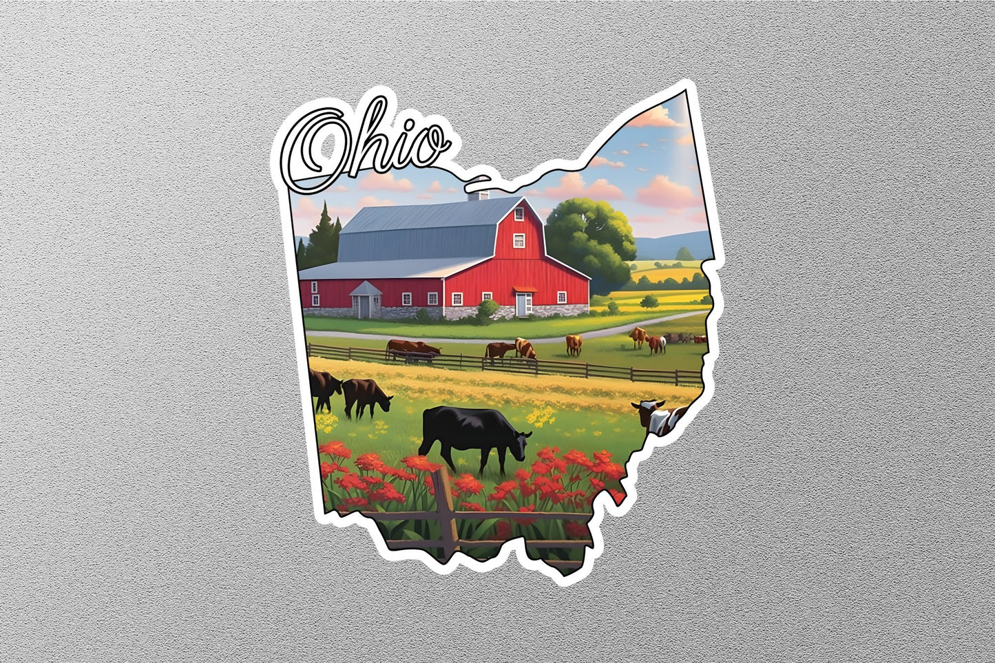 Ohio Map State Sticker