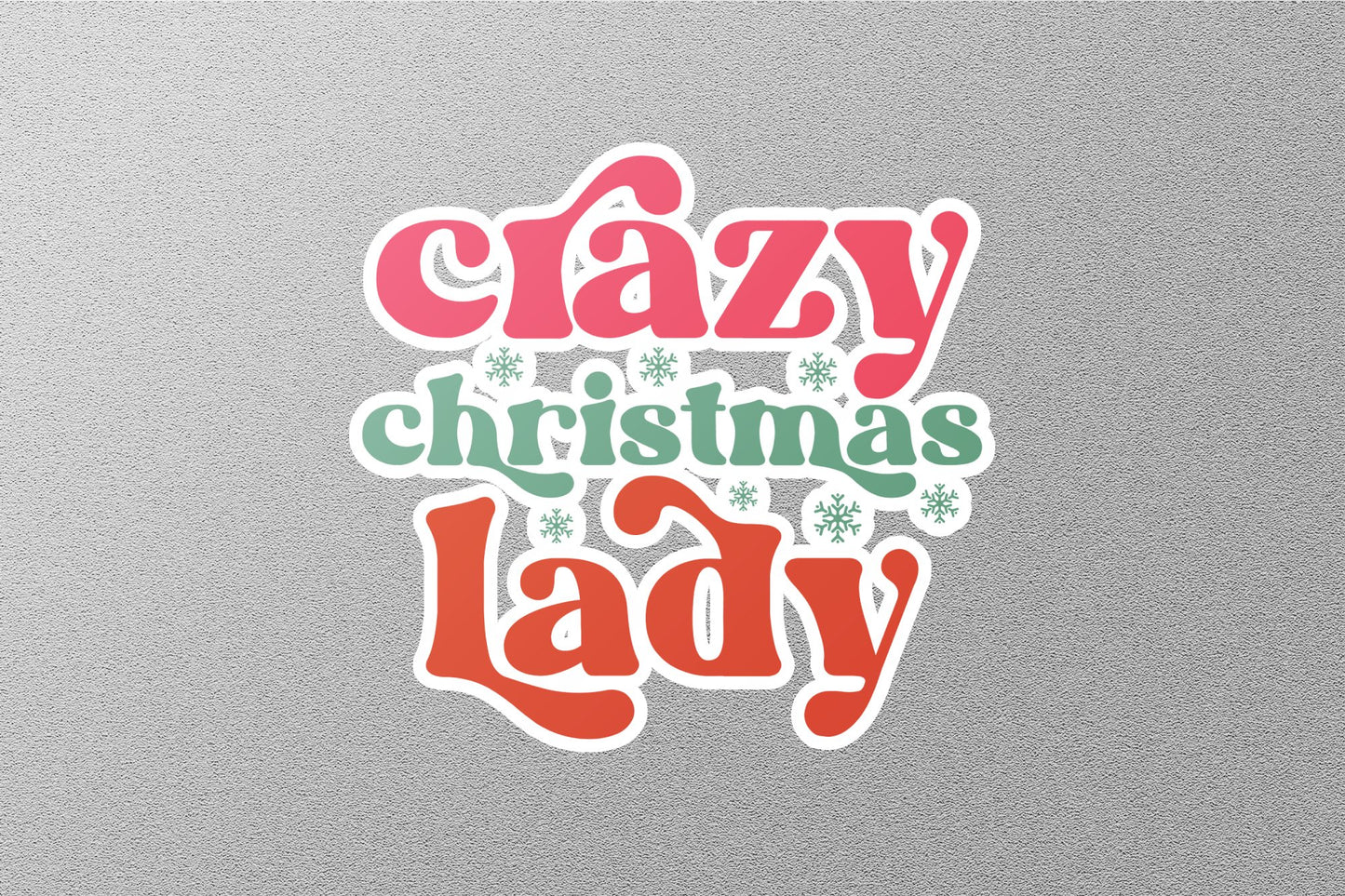 Wholesale Crazy Christmas Lady Christmas Sticker
