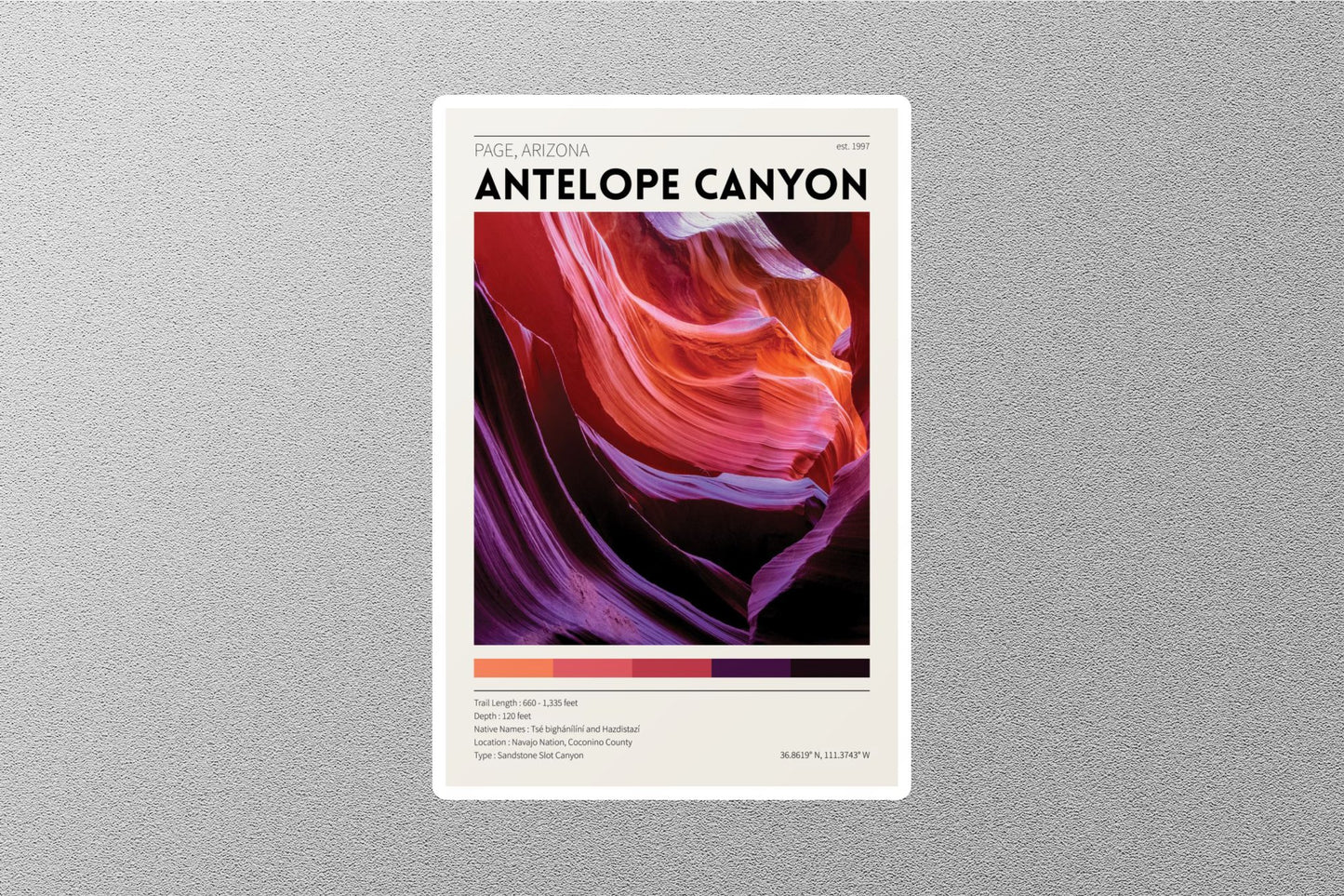 Antelope Canyon Travel Sticker