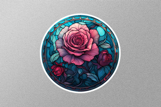 Rose In Frame Winter Holiday Sticker