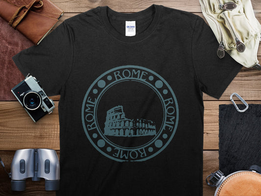 Rome 1 Stamp Travel T-Shirt, Rome 1 Travel Shirt