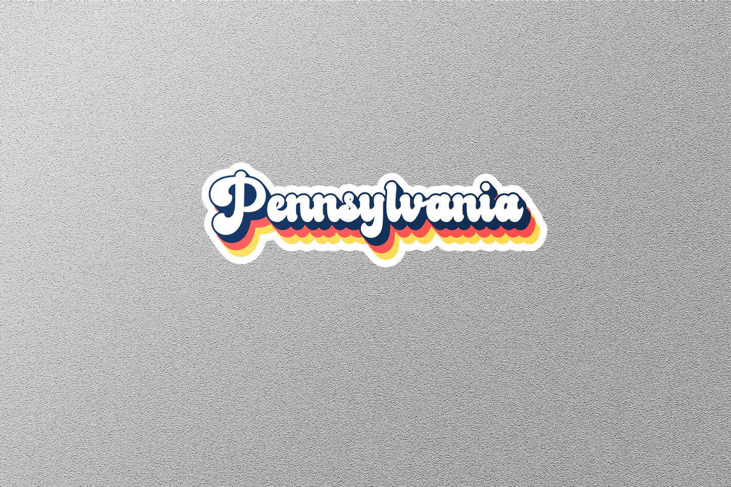 Retro Pennsylvania State Sticker