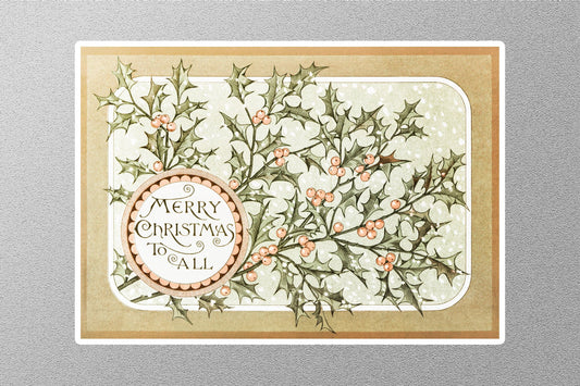 Wholesale Vintage Happy Wishes Christmas Sticker