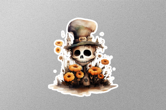 Cute Chibi Skeleton Halloween Sticker