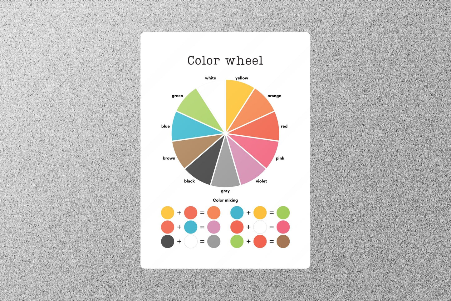 Color wheel (American) Education Sticker