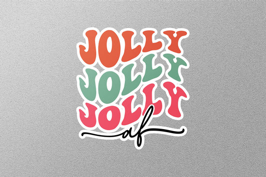 Jolly Af Christmas Sticker