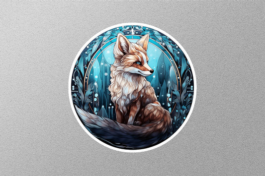 Fox In Frame Winter Holiday Sticker