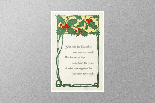 Wholesale Vintage Greetings Card Christmas Sticker