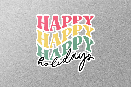 Happy Holidays Christmas Sticker