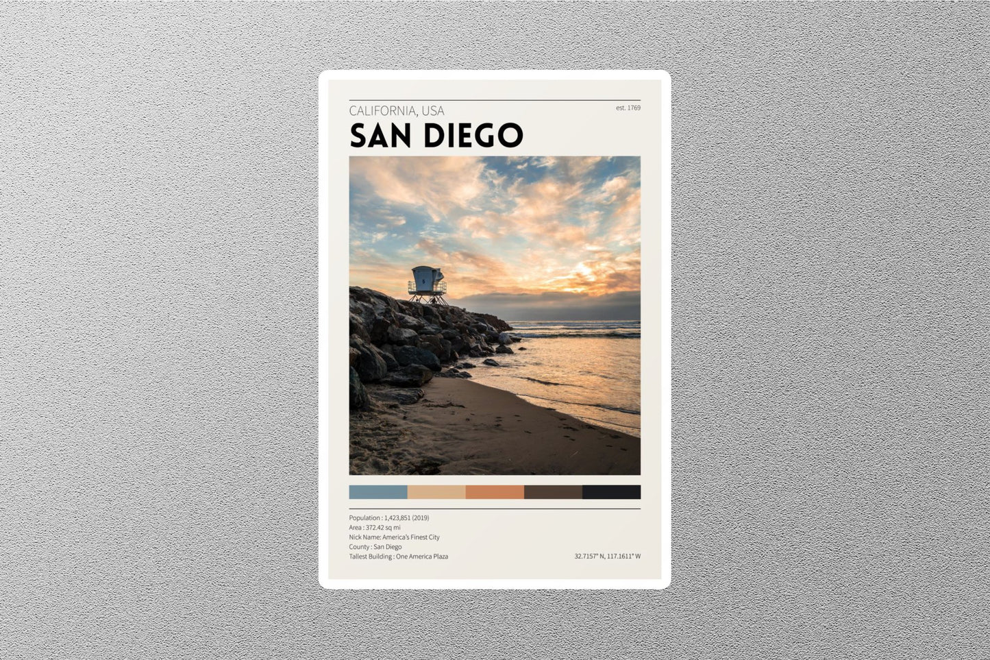 San Diego Travel Sticker