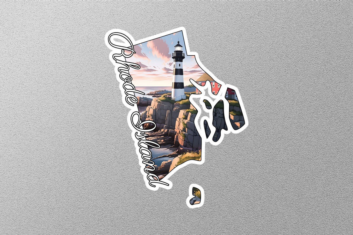 Rhode Island  Map State Sticker