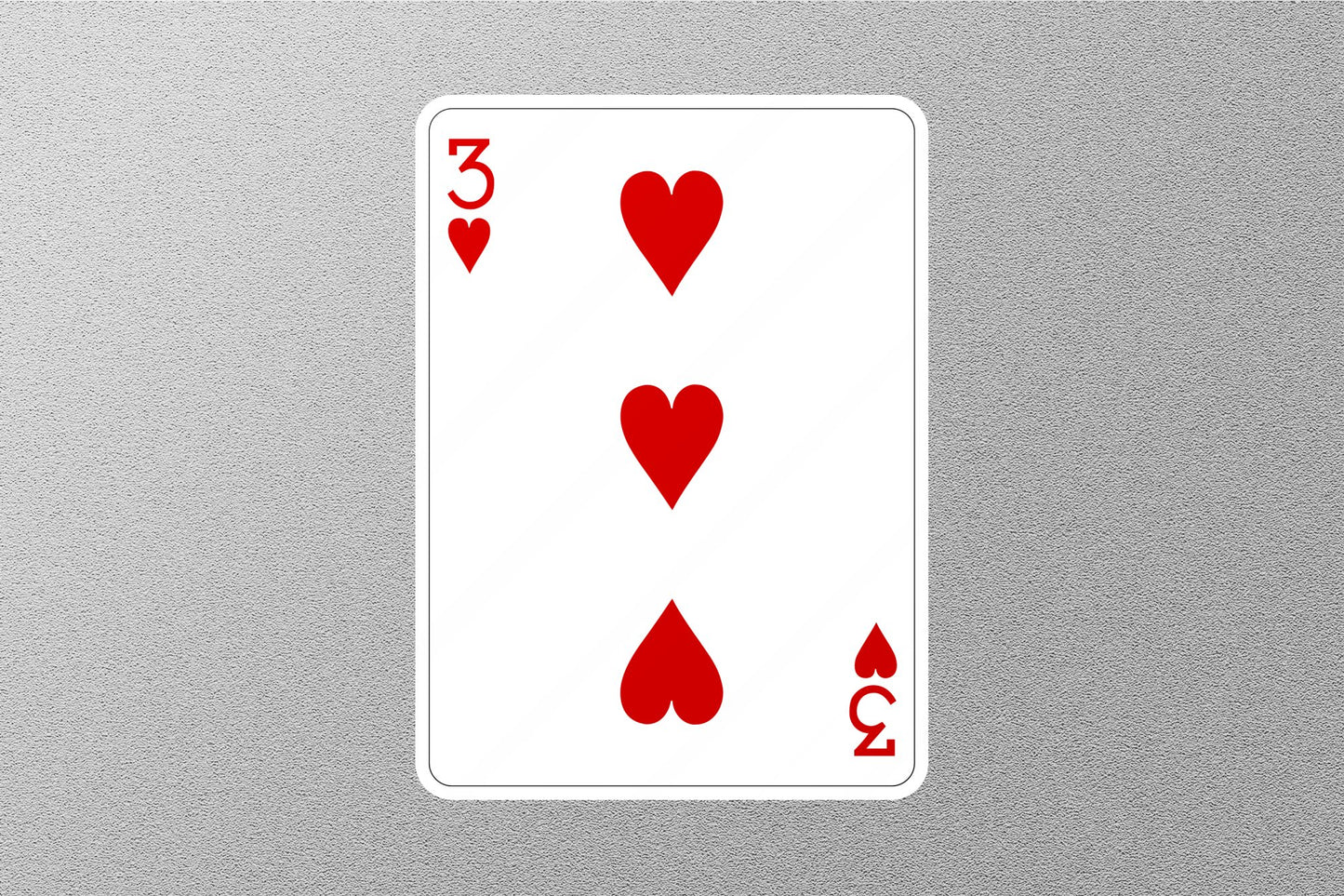 Wholesale 3 of Hearts Cards Sticker