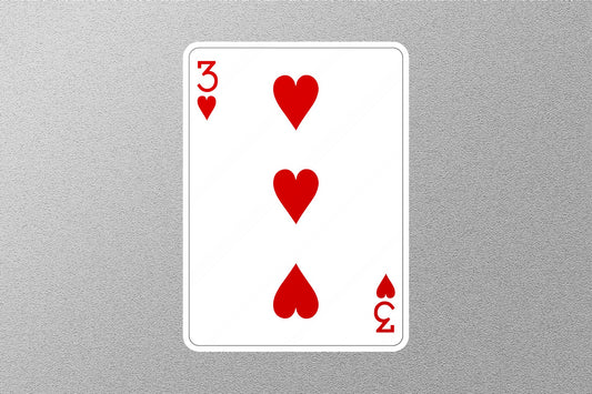 Wholesale 3 of Hearts Cards Sticker