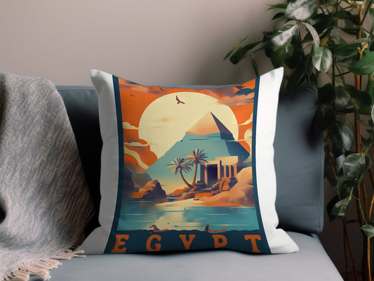 Vintage Egypt 2 Throw Pillow