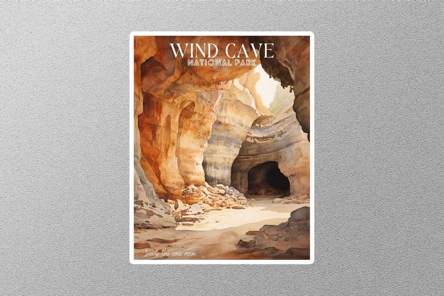 Vintage Wind Cave National Park Travel Sticker