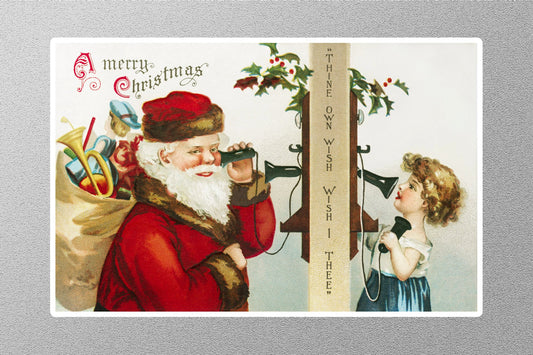 Vintage Santa Claus Christmas Sticker