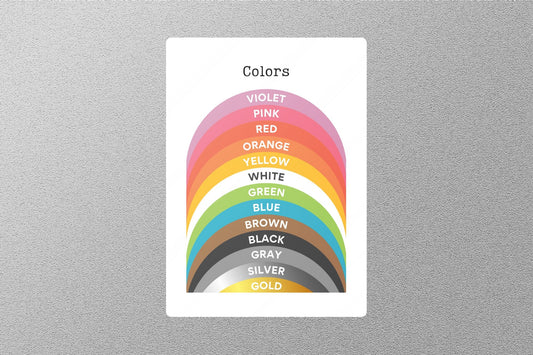 Colors Rainbow (American) Education Sticker