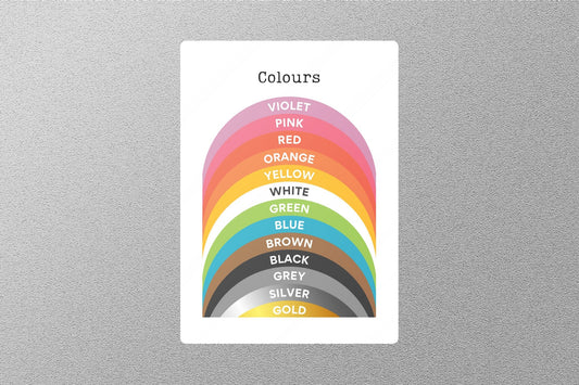 Colours Rainbow (American) Education Sticker