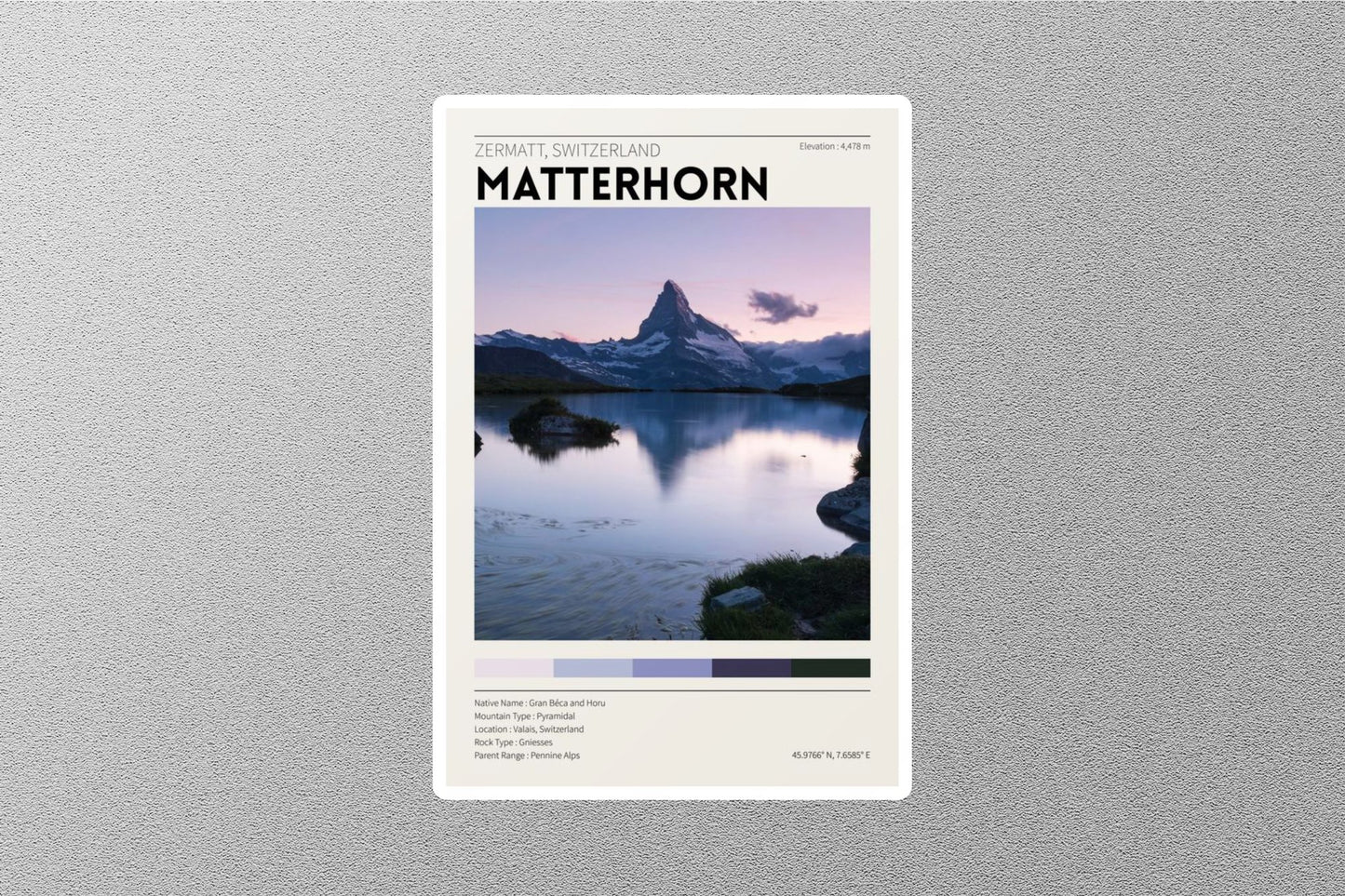 Matterhorn Switzerland Travel Sticker