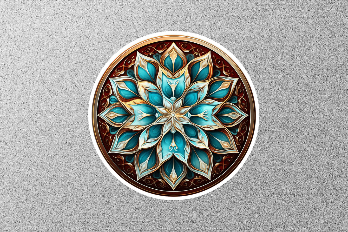 Mandala Flower Winter Holiday Sticker