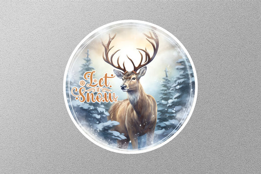 Let It Snow Christmas Sticker